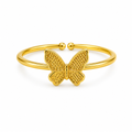 Anel Ajustável Borboleta Banhado a Ouro 18K