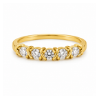 Anel Aparador com Zircônias Banhado a Ouro 18K