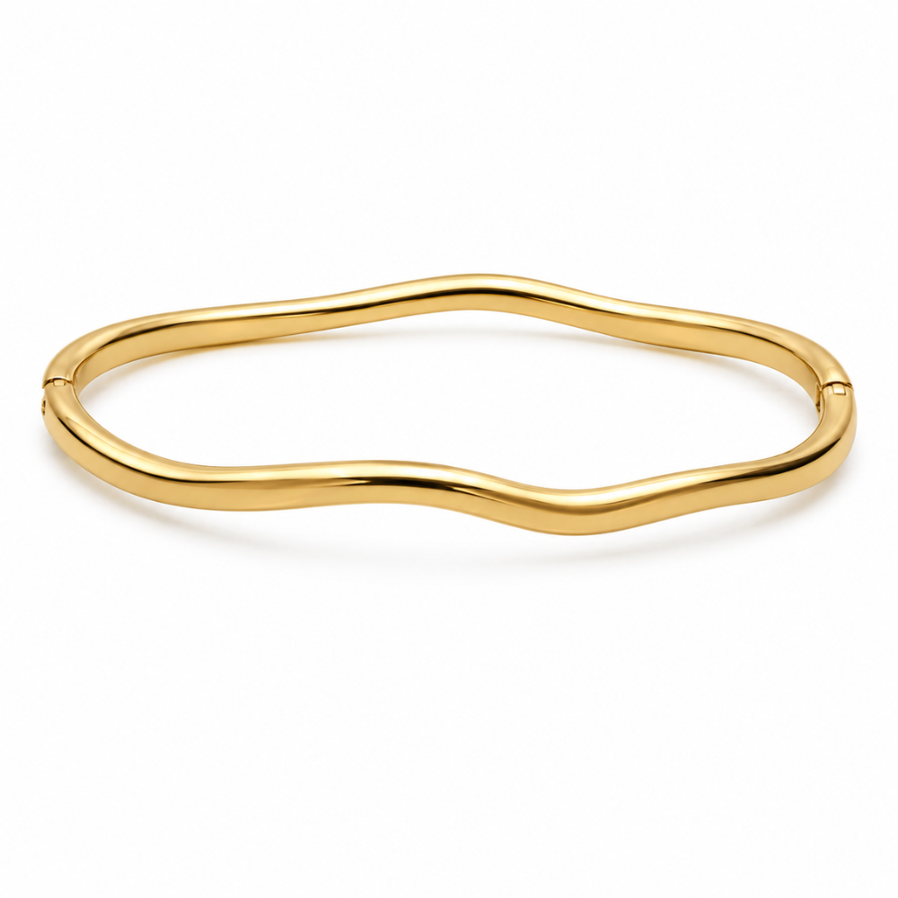 Bracelete Ondulado Dourado
