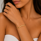 Bracelete Ondulado Dourado