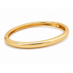 Bracelete Oval Dourado Liso