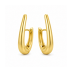 Brinco Argola Gota Lisa Banhado a Ouro