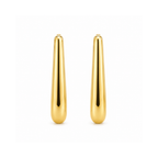 Brinco Argola Gota Lisa Banhado a Ouro