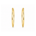 Brinco Argola Grande Lisa Banhado a Ouro