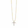 Colar Cruz Colorida Banhado a Ouro 18K