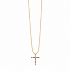 Colar Cruz Colorida Banhado a Ouro 18K