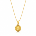 Colar Medalha de São Bento Banhado a Ouro 18K