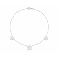 Pulseira Borboletas Prata Delicada