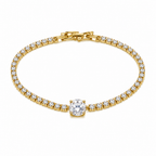 Pulseira Riviera com Zircônia Banhada a Ouro 18K